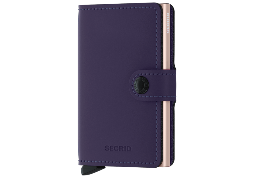 Secrid MM - CUIR DE VACHETTE - PURPLE porte cartes miniwallet mm porte cartes