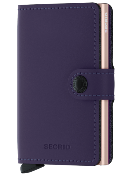 Secrid MM - CUIR DE VACHETTE - PURPLE porte cartes miniwallet mm porte cartes