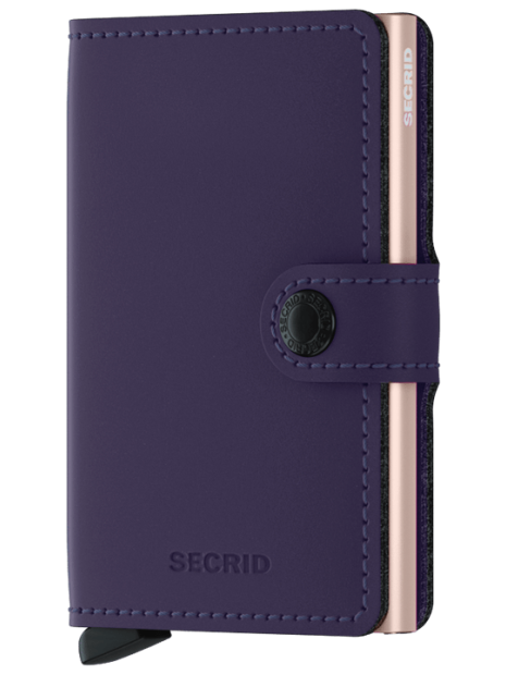 Secrid MM - CUIR DE VACHETTE - PURPLE porte cartes miniwallet mm porte-cartes