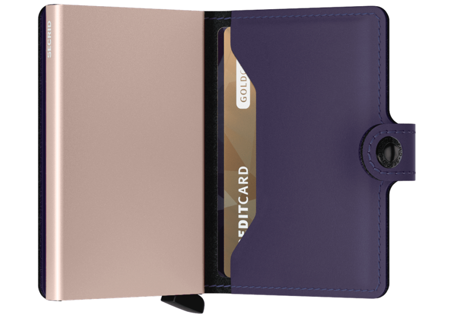 Secrid MM - CUIR DE VACHETTE - PURPLE porte cartes miniwallet mm porte cartes