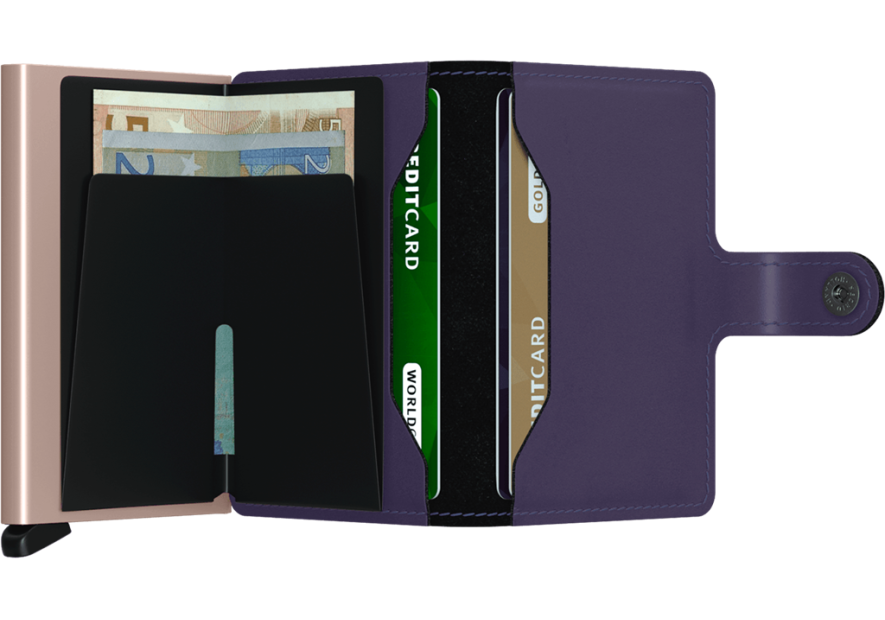 Secrid MM - CUIR DE VACHETTE - PURPLE porte cartes miniwallet mm porte cartes