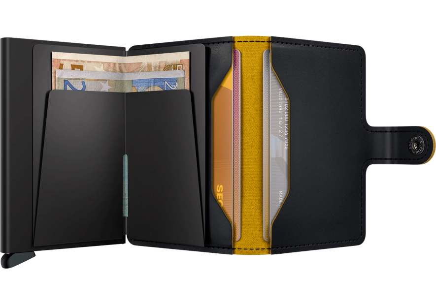 Secrid MM - CUIR DE VACHETTE - BLACK/OC porte cartes miniwallet mm porte cartes