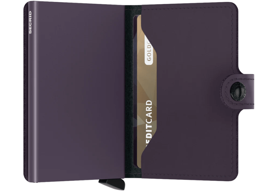 Secrid MM - CUIR DE VACHETTE - DARK/PUR porte cartes miniwallet mm porte cartes