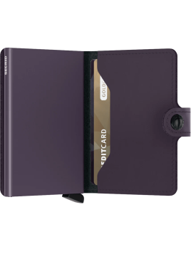 Secrid MM - CUIR DE VACHETTE - DARK/PUR porte cartes miniwallet mm porte cartes