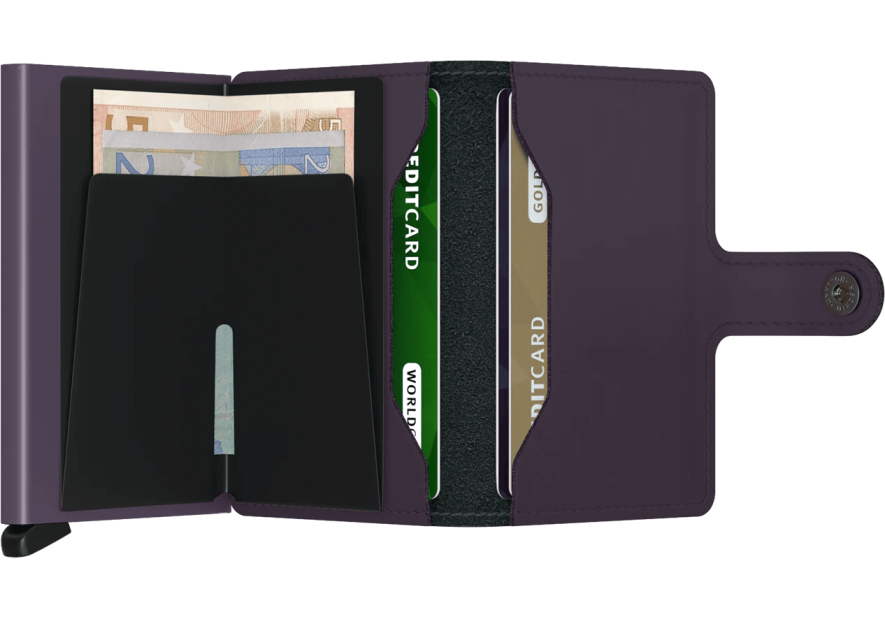Secrid MM - CUIR DE VACHETTE - DARK/PUR porte cartes miniwallet mm porte cartes