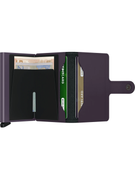 Secrid MM - CUIR DE VACHETTE - DARK/PUR porte cartes miniwallet mm porte cartes