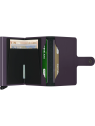 Secrid MM - CUIR DE VACHETTE - DARK/PUR porte cartes miniwallet mm porte-cartes