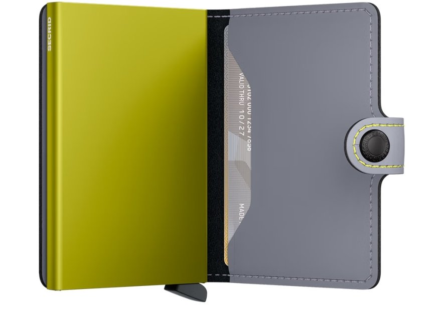 Secrid MM - CUIR DE VACHETTE - GREY/LIM porte cartes miniwallet mm porte cartes