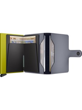 Secrid MM - CUIR DE VACHETTE - GREY/LIM porte cartes miniwallet mm porte cartes