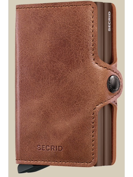 Secrid TV - CUIR DE VACHETTE - COGNAC/B porte cartes porte-cartes