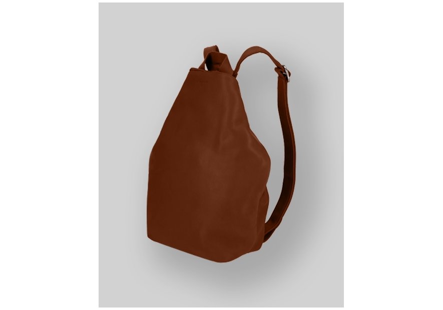 Les Ateliers Foures B418 - CUIR DE VACHETTE - FAUVE fourès-baroudueuse-sac à dos triangle m Sacs à mains