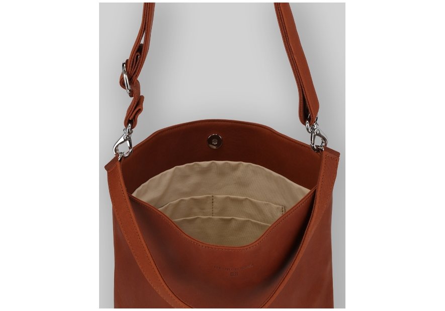 Les Ateliers Foures B618 - CUIR DE VACHETTE - FAUVE fourés baroudeuse mangeoire m Sacs à mains