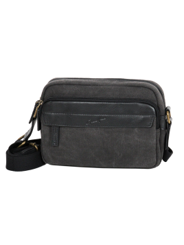 Gerard Henon 22320 - COTON ET CUIR - NOIR sac homme mini reporter safari