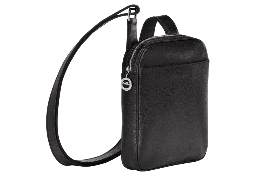 Longchamp 1712021 - CUIR DE VACHETTE - NOI longchamp-le foulonné-sac homme zip sac h zip