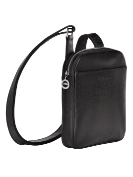 Longchamp 1712021 - CUIR DE VACHETTE - NOI longchamp-le foulonné-sac homme zip sac h zip