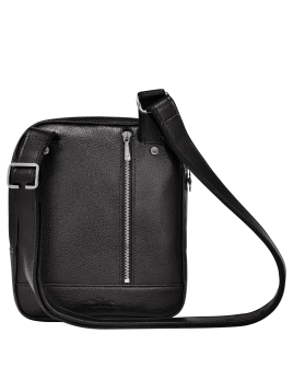 Longchamp 1712021 - CUIR DE VACHETTE - NOI longchamp-le foulonné-sac homme zip sac h zip