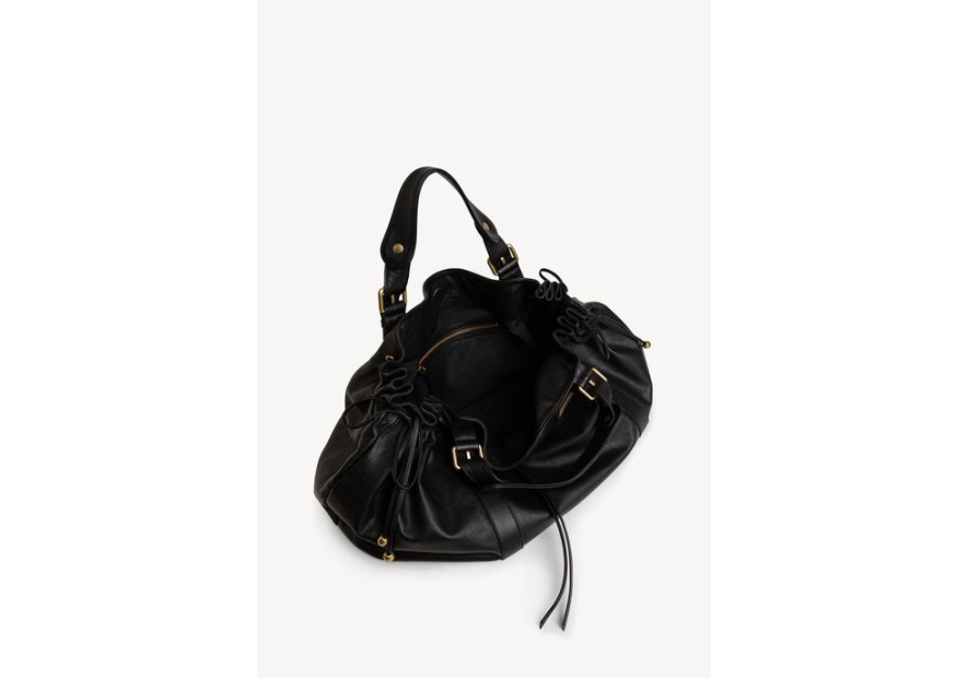 Gerard Darel 36H/410 - CUIR DE VEAU - NOIR sac porté main 36h gérard darel classic Sacs à mains
