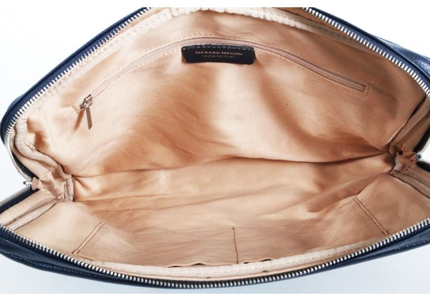 Gerard Henon 16244 - CUIR DE VACHETTE - MARIN twist porte documets xs Sac business