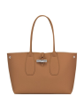 Longchamp 10060/HPN - CUIR DE VACHETTE - N Roseau - Sac porté main L sac-a-main-shopping-toile-ou-cuir
