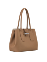 Longchamp 10060/HPN - CUIR DE VACHETTE - N Roseau - Sac porté main L sac-a-main-shopping-toile-ou-cuir