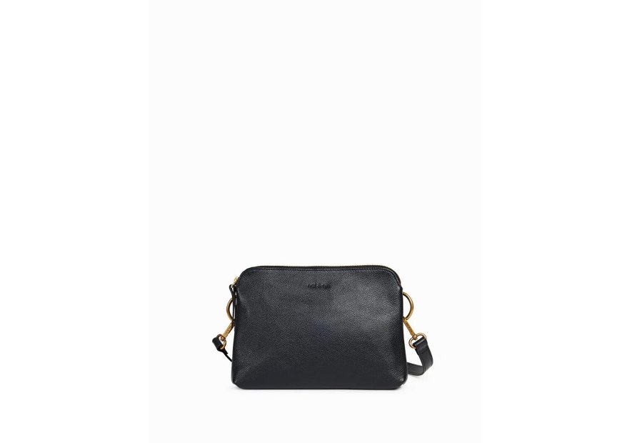 Nat & Nin NAEL - CUIR DE VACHETTE FINITION sac à main bandoulière double zip naël nat&nin Sacs à mains