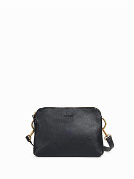 Nat & Nin NAEL - CUIR DE VACHETTE FINITION sac à main bandoulière double zip naël nat&nin Sacs à mains