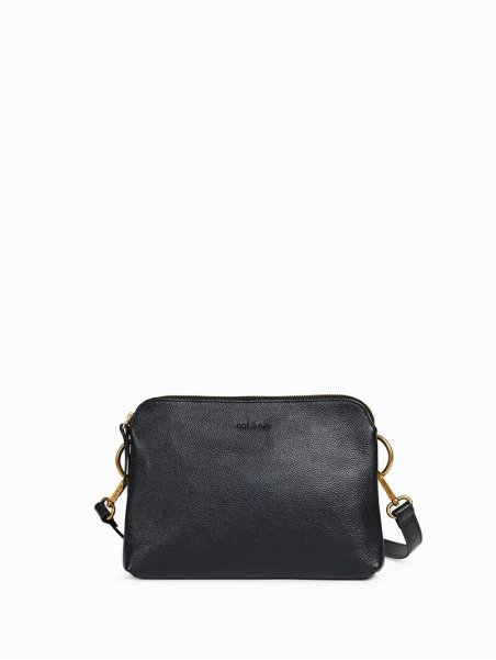 Nat & Nin NAEL - CUIR DE VACHETTE FINITION sac à main bandoulière double zip naël nat&nin Sacs à mains