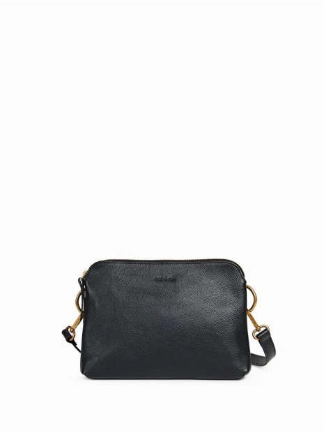 Nat & Nin NAEL - CUIR DE VACHETTE FINITION sac à main bandoulière double zip naël nat&nin sacs-a-mains