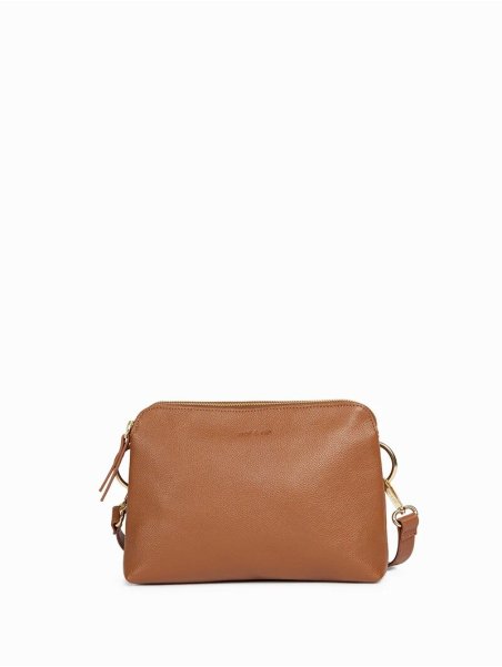 Nat & Nin NAEL - CUIR DE VACHETTE FINITION sac à main bandoulière double zip naël nat&nin Sacs à mains