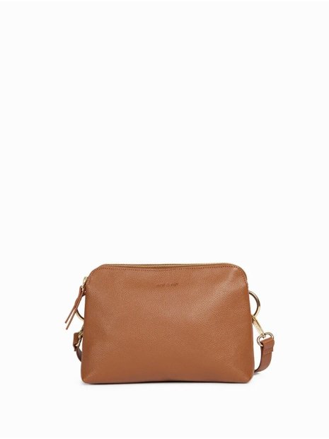 Nat & Nin NAEL - CUIR DE VACHETTE FINITION sac à main bandoulière double zip naël nat&nin sacs-a-mains