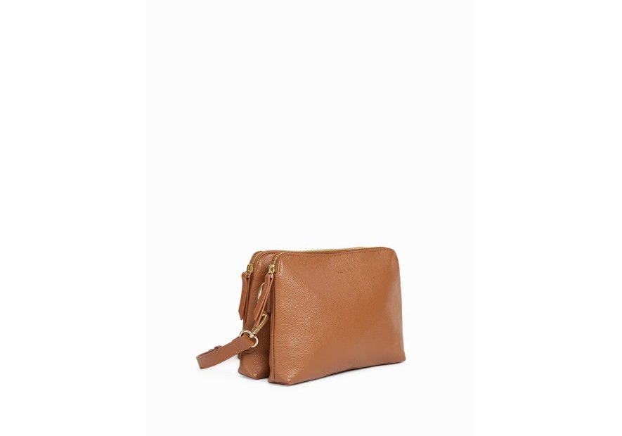 Nat & Nin NAEL - CUIR DE VACHETTE FINITION sac à main bandoulière double zip naël nat&nin Sacs à mains