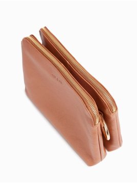 Nat & Nin NAEL - CUIR DE VACHETTE FINITION sac à main bandoulière double zip naël nat&nin Sacs à mains