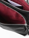 Nat & Nin NAEL - CUIR DE VACHETTE - NOIR sac à main bandoulière double zip naël nat&nin sacs-a-mains