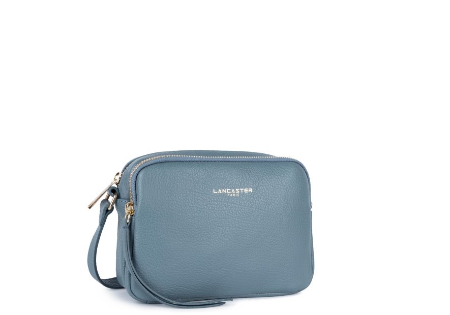 Lancaster 529-20 - CUIR DE VACHETTE - BLEU Dune - Mini Sac Trotteur Sacs à mains