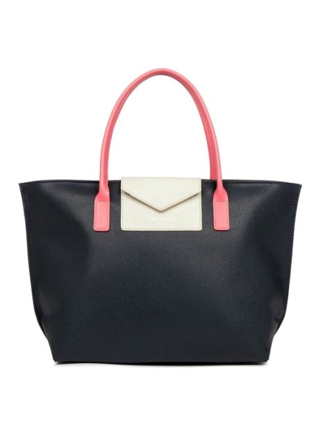 Lancaster 517-18 - TEP ET CUIR - BLEU MULT sac porté main s maya sacs-a-mains