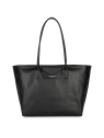 Lancaster 517-20 - TEP ET CUIR - NOIR Maya - Sac cabas épaule sac-a-main-shopping-toile-ou-cuir