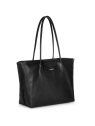 Lancaster 517-20 - TEP ET CUIR - NOIR Maya - Sac cabas épaule sac-a-main-shopping-toile-ou-cuir
