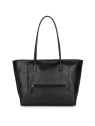 Lancaster 517-20 - TEP ET CUIR - NOIR Maya - Sac cabas épaule sac-a-main-shopping-toile-ou-cuir