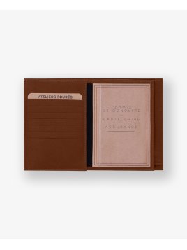 Les Ateliers Foures 969X - CUIR DE VACHETTE - FAUVE Portefeuille/Porte-cartes pmpb