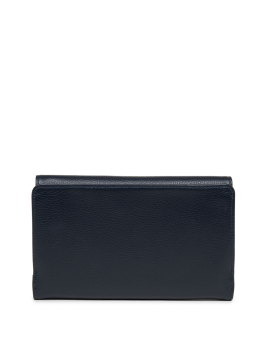 Lancaster 170-22 - CUIR DE VACHETTE - BLEU Foulonné - Portefeuill Compagnon dos à dos pmpb femme