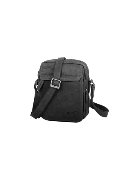 Gerard Henon 7102 - CUIR DE VACHETTE - NOIR sac homme s gérard henon vintage sacoche homme