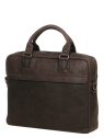Gerard Henon 7181 - CUIR DE VACHETTE - CHOCOL vintage porte doucuments 15" sac-business