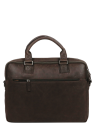 Gerard Henon 7181 - CUIR DE VACHETTE - CHOCOL vintage porte doucuments 15" sac-business
