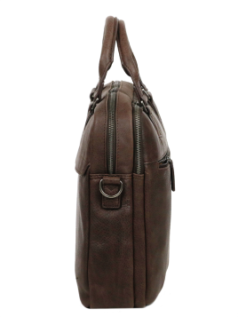 Gerard Henon 7181 - CUIR DE VACHETTE - CHOCOL vintage porte doucuments 15" Sac business