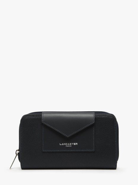 Lancaster 117-01 - TEP ET CUIR - BLEU FONC Maya - Portefeuille pmpb-femme