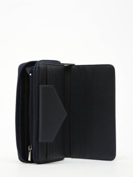 Lancaster 117-01 - TEP ET CUIR - BLEU FONC Maya - Portefeuille pmpb femme