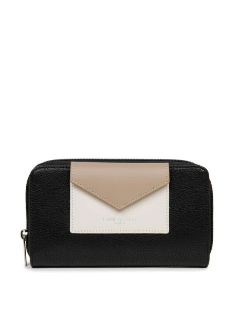 Lancaster 117-01 - TEP ET CUIR - NOIR/E/N Maya - Portefeuille pmpb-femme