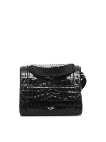Lancel A10930 - VACHETTE CROCO - NOIR lancel-ninon-sac à rabat m Sacs à mains