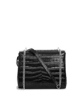 Lancel A10930 - VACHETTE CROCO - NOIR lancel-ninon-sac à rabat m Sacs à mains