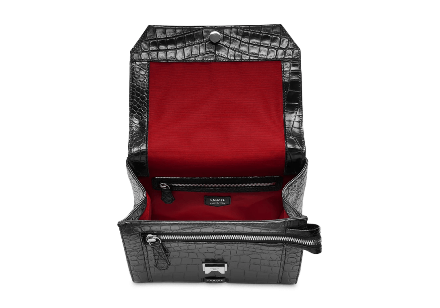 Lancel A10930 - VACHETTE CROCO - NOIR lancel-ninon-sac à rabat m Sacs à mains